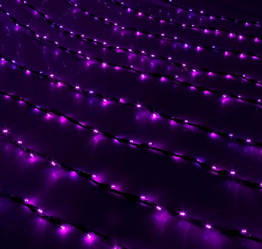 Гирлянда 'Дождь' Ш:2м В:3м нить темная, LED-800-220V, контр. 8 р, ФИОЛЕТ негорят несколько диодов